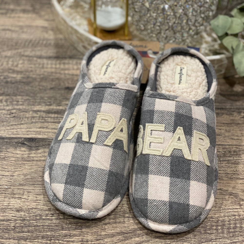 Dearfoams Men's Papa Bear Buffalo Check Slipper - Picture 3 of 9
